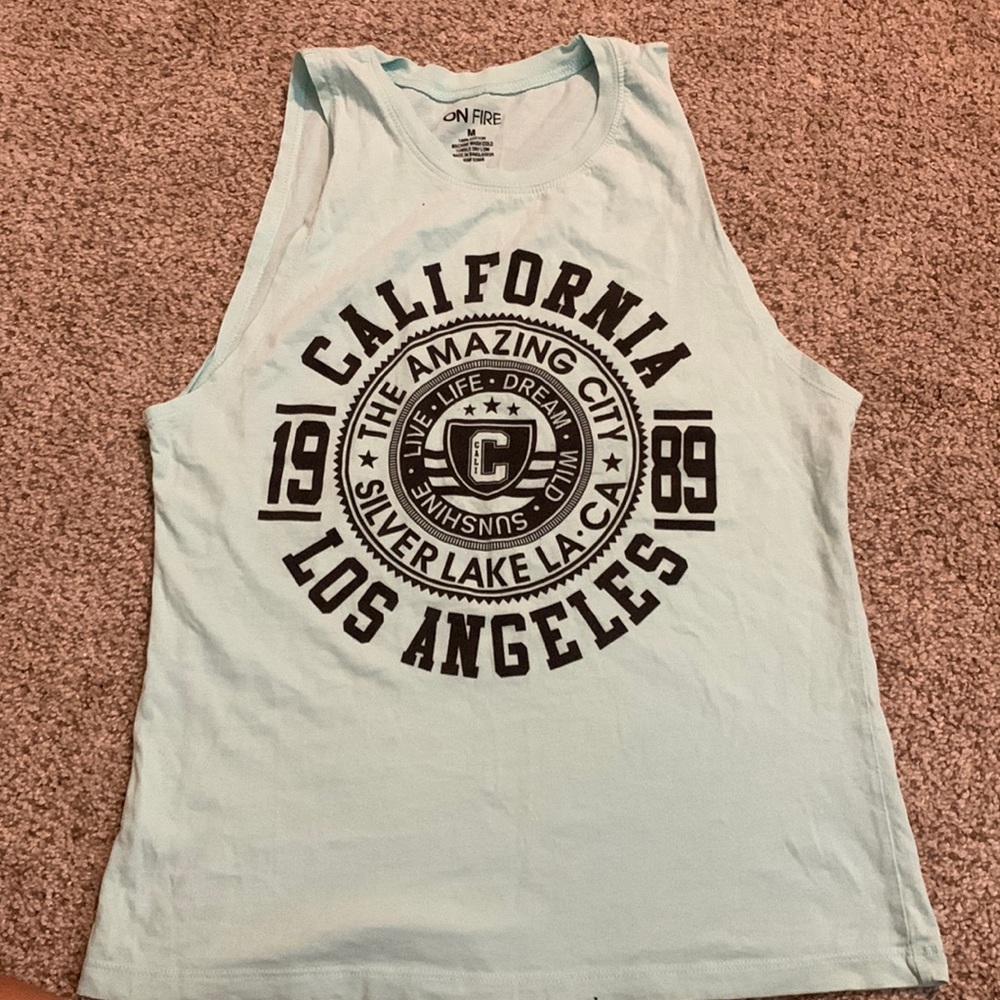 Cyan Muscle Tee